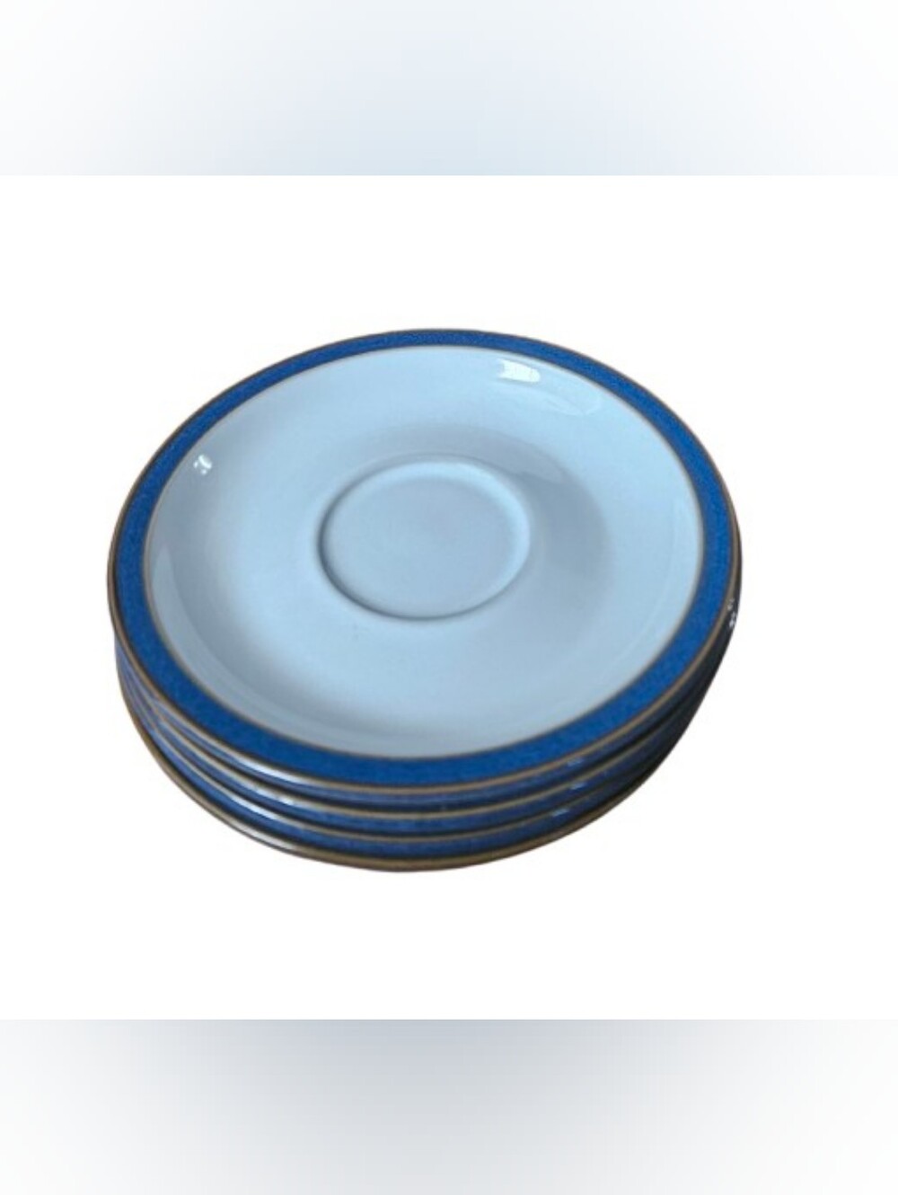 NWOT Denby-Langley Imperial Blue Saucers Set Of 4